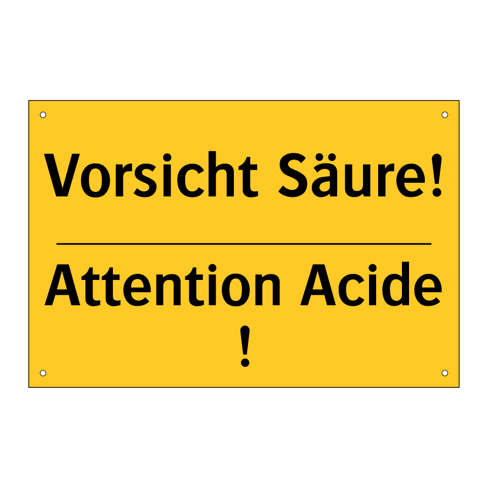 Vorsicht Säure! - Attention Acide !