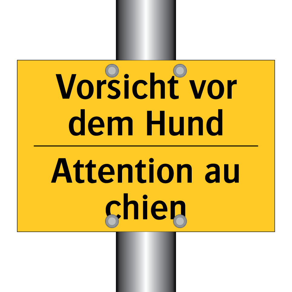 Vorsicht vor dem Hund - Attention au chien