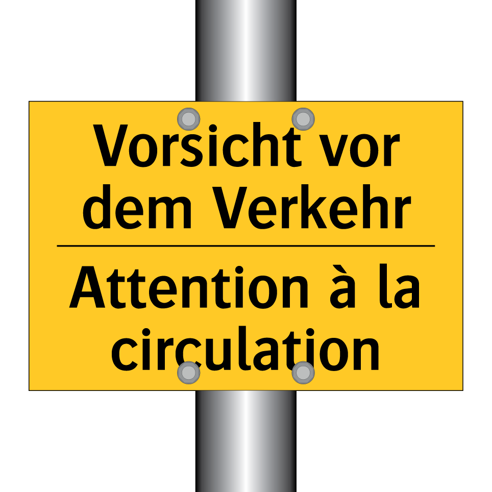 Vorsicht vor dem Verkehr - Attention à la circulation