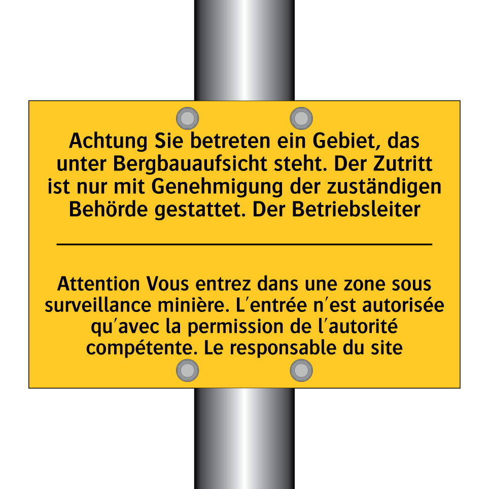 Achtung Sie betreten ein Gebiet,  /.../ - Attention Vous entrez dans une  /.../
