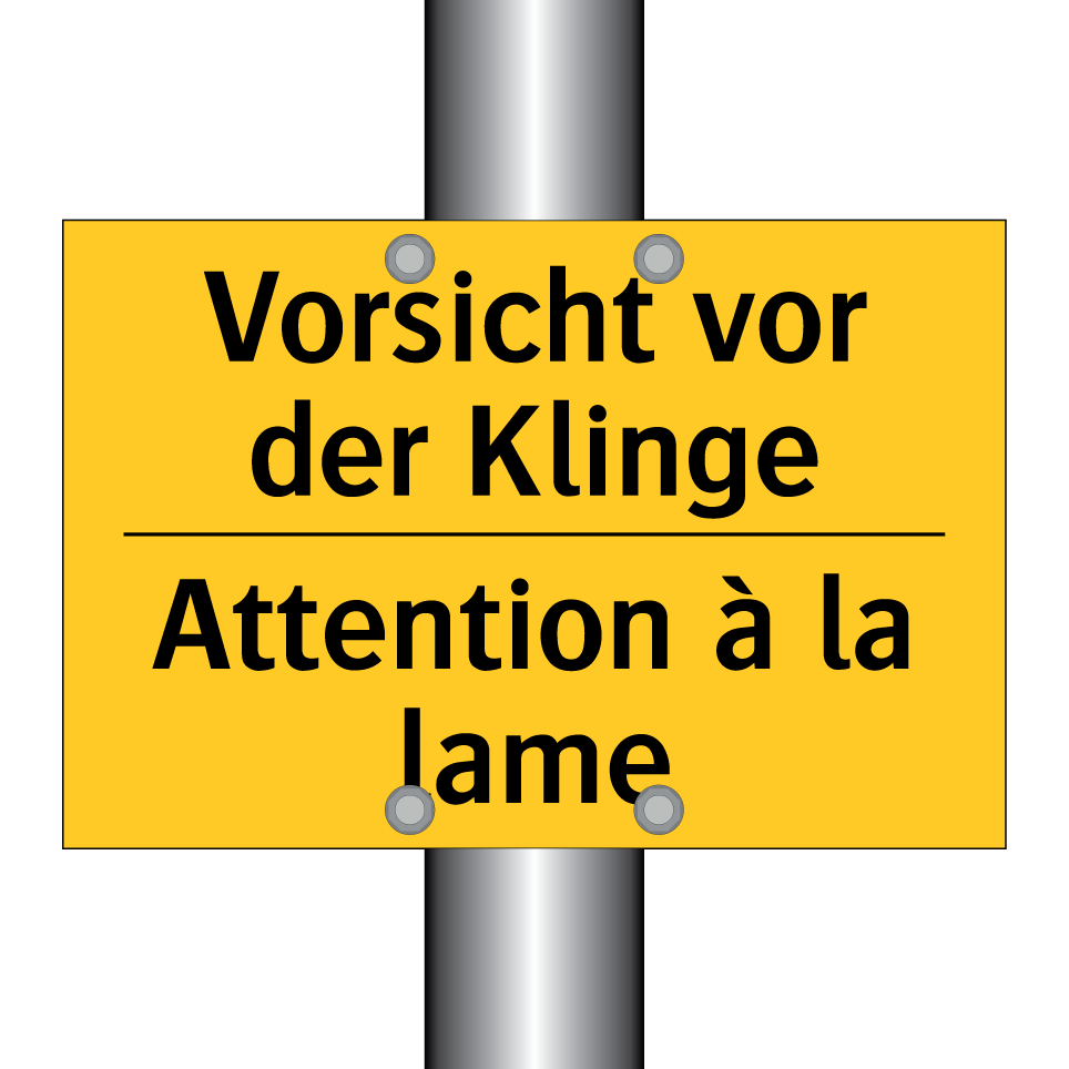 Vorsicht vor der Klinge - Attention à la lame