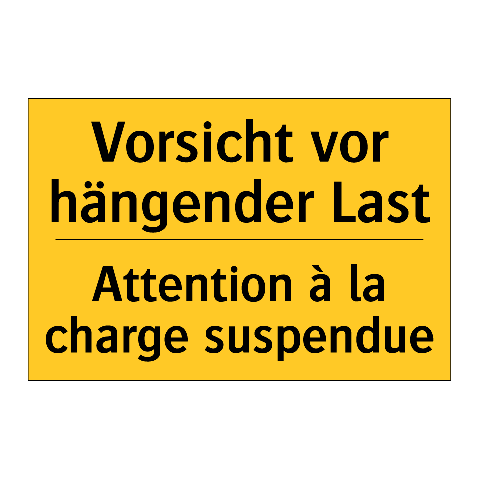 Vorsicht vor hängender Last - Attention à la charge suspendue /.../
