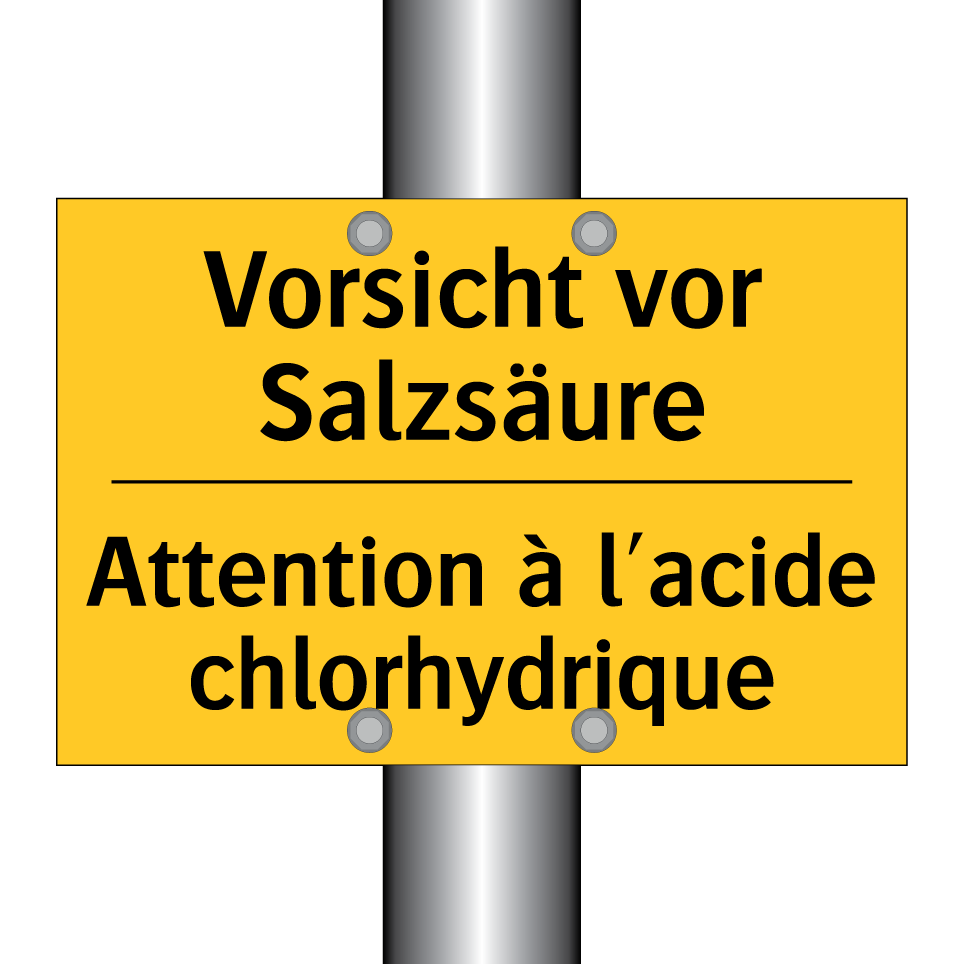 Vorsicht vor Salzsäure - Attention à l'acide chlorhydrique /.../