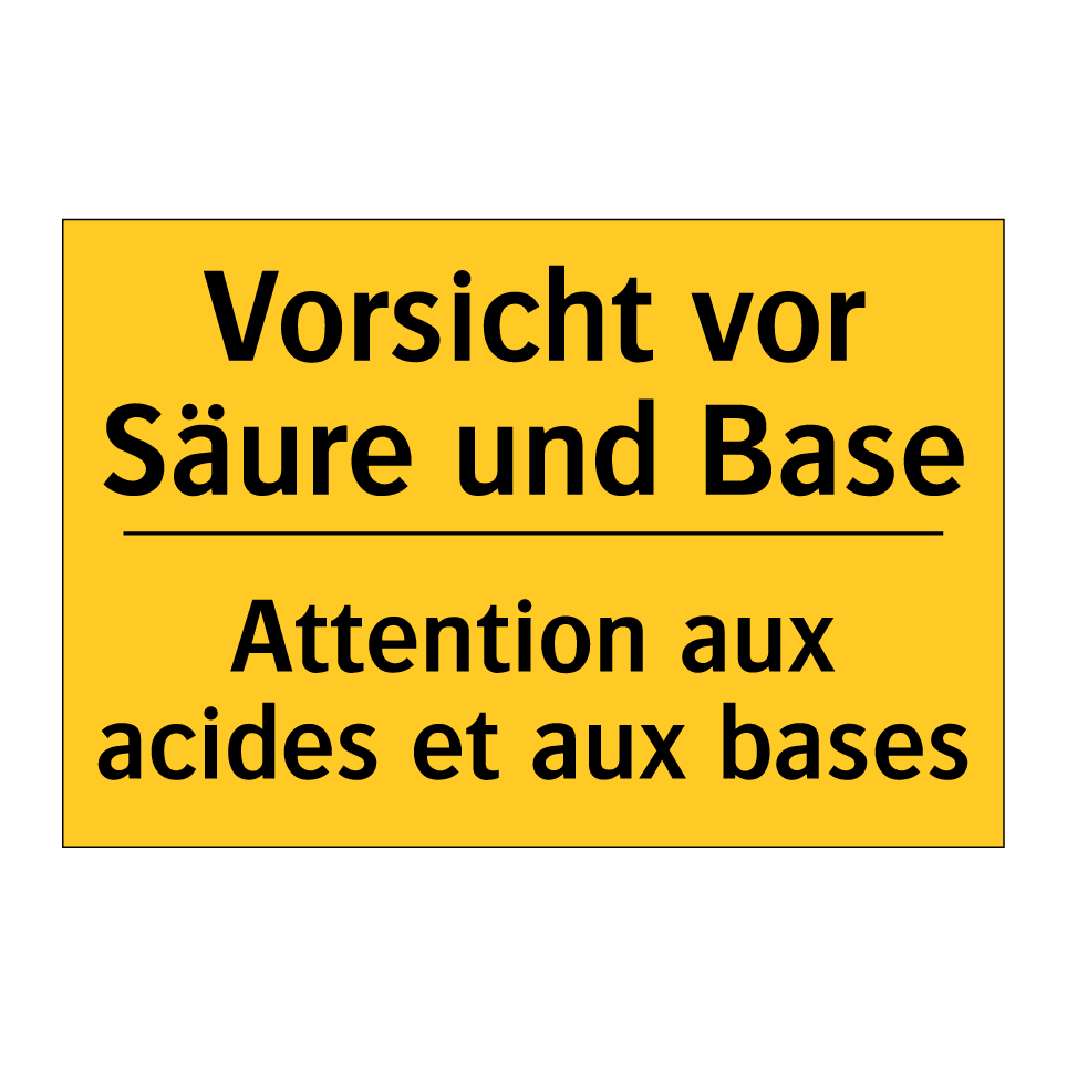 Vorsicht vor Säure und Base - Attention aux acides et aux bases /.../