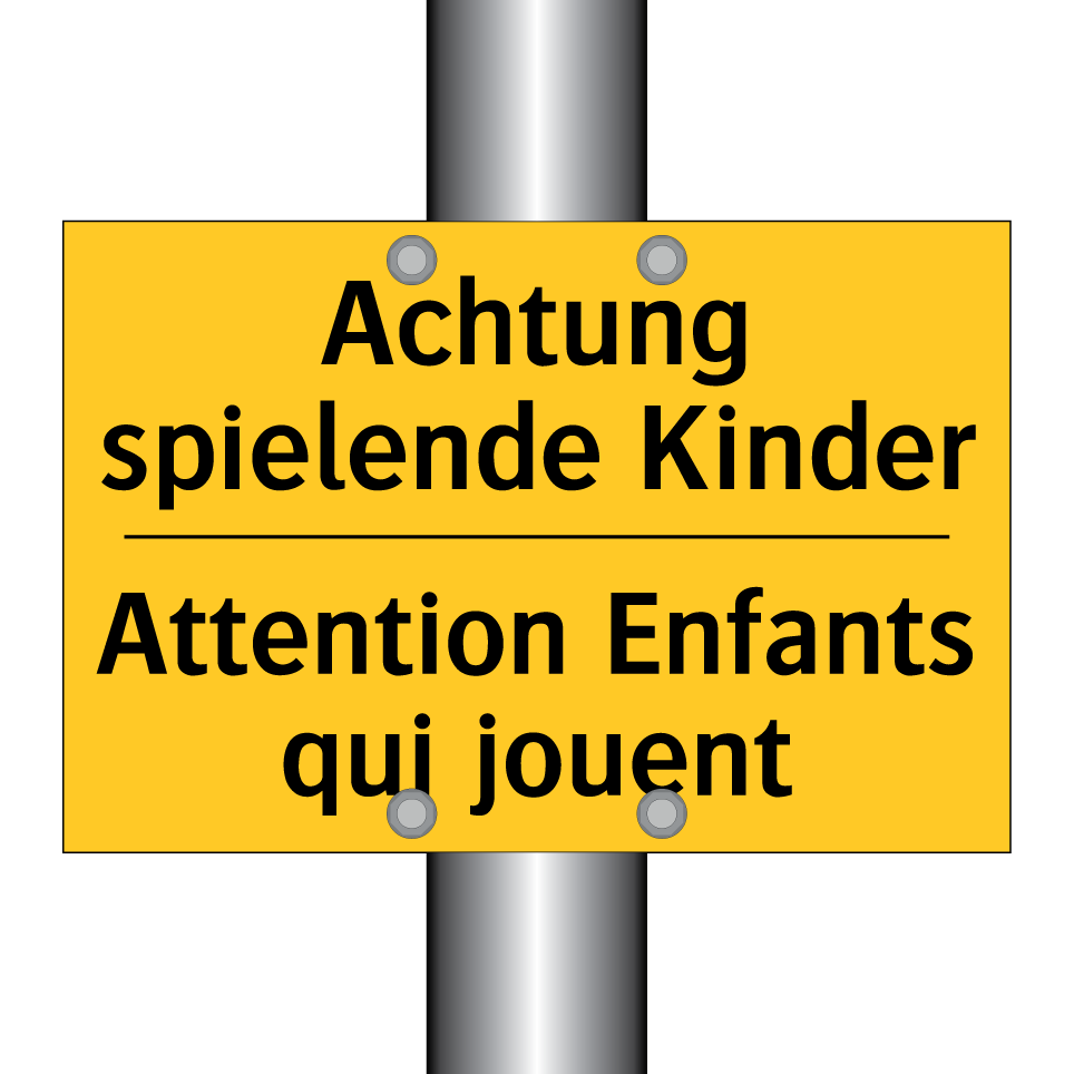 Achtung spielende Kinder - Attention Enfants qui jouent