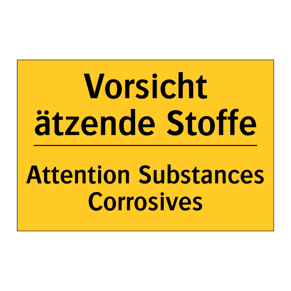 Vorsicht ätzende Stoffe - Attention Substances Corrosives /.../