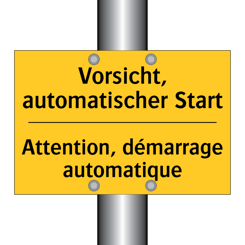 Vorsicht, automatischer Start - Attention, démarrage automatique /.../