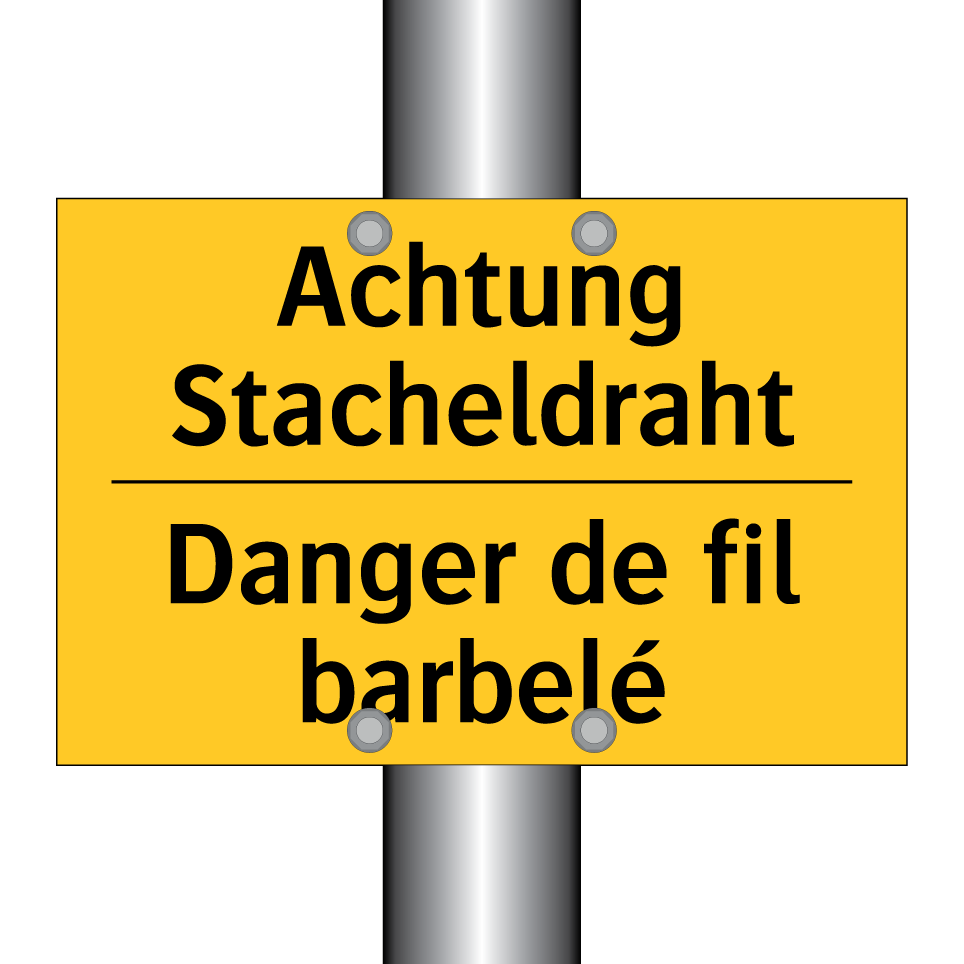 Achtung Stacheldraht - Danger de fil barbelé
