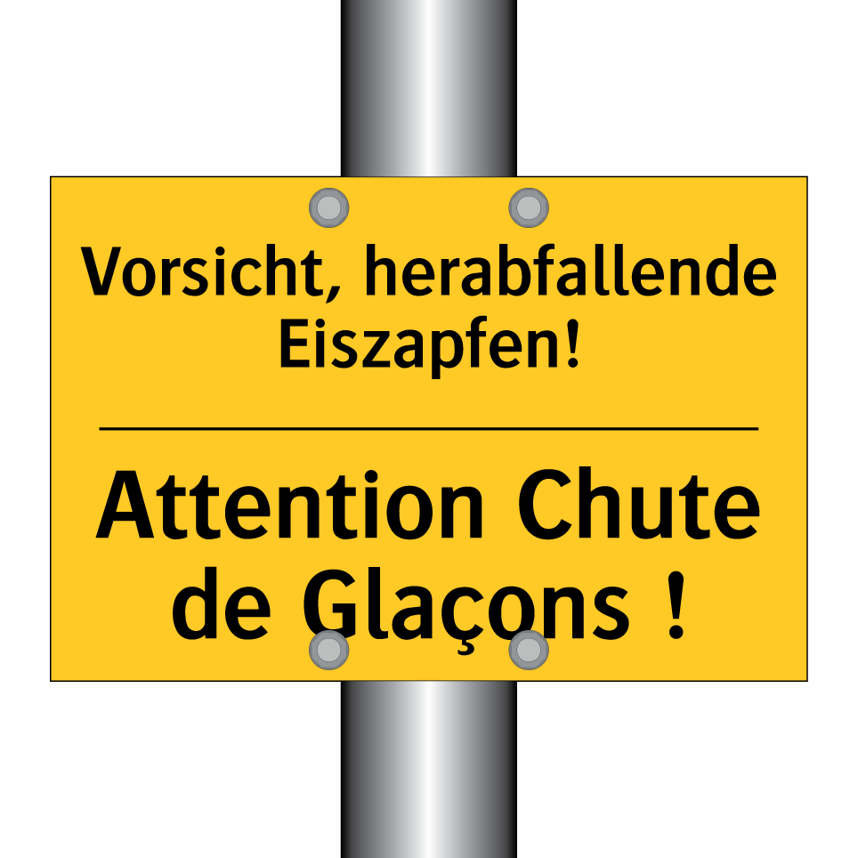 Vorsicht, herabfallende Eiszapfen! /.../ - Attention Chute de Glaçons !