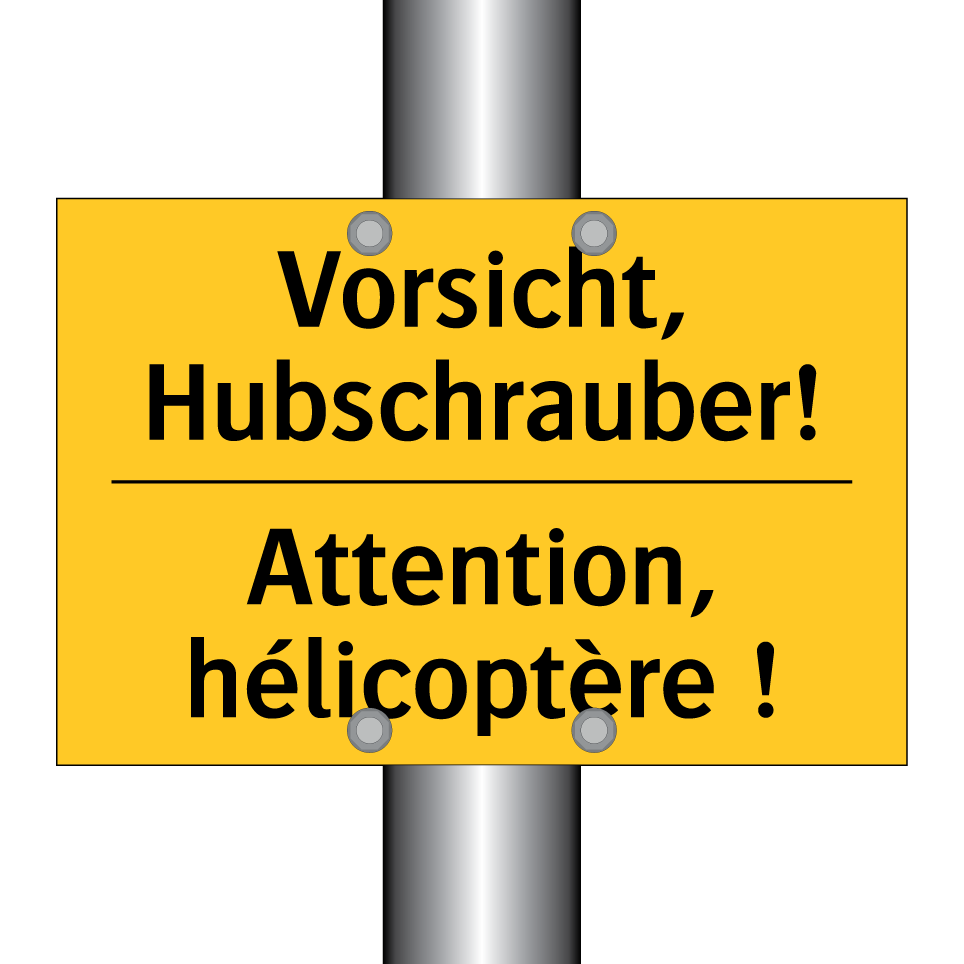 Vorsicht, Hubschrauber! - Attention, hélicoptère !