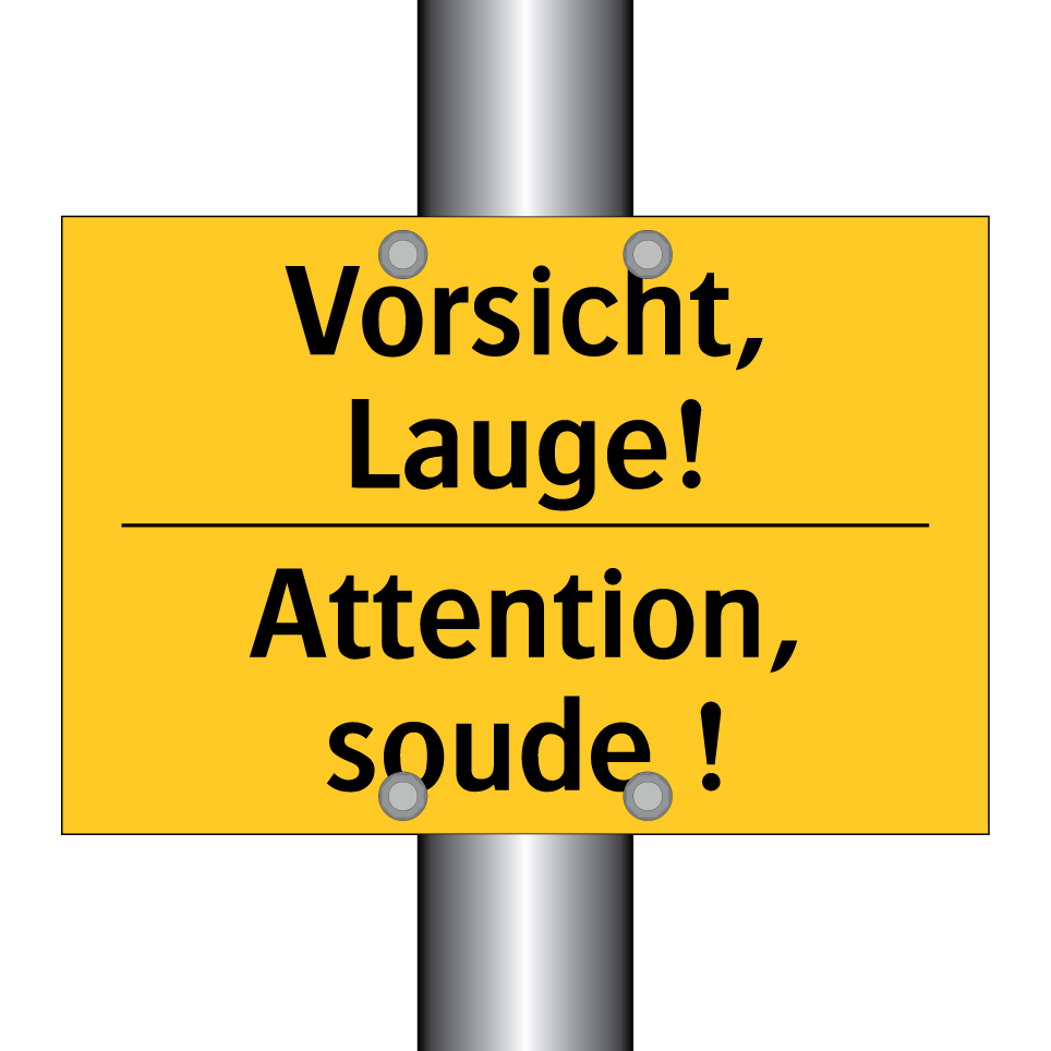 Vorsicht, Lauge! - Attention, soude !