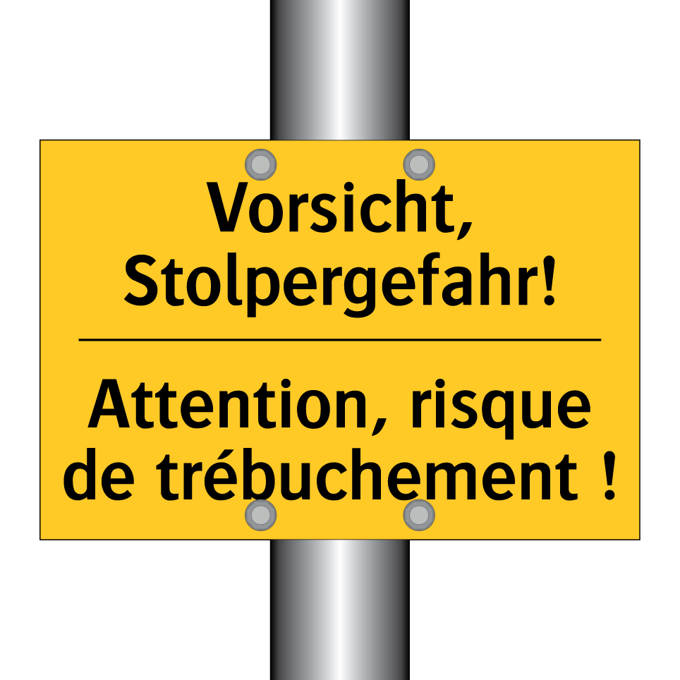 Vorsicht, Stolpergefahr! - Attention, risque de trébuchement  /.../