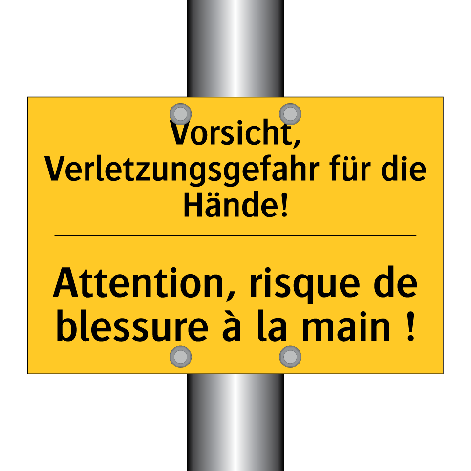 Vorsicht, Verletzungsgefahr für  /.../ - Attention, risque de blessure  /.../