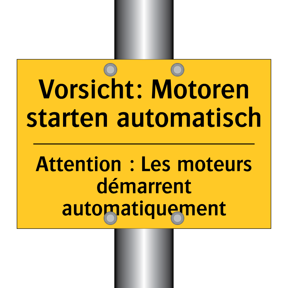Vorsicht: Motoren starten automatisch /.../ - Attention : Les moteurs démarrent  /.../