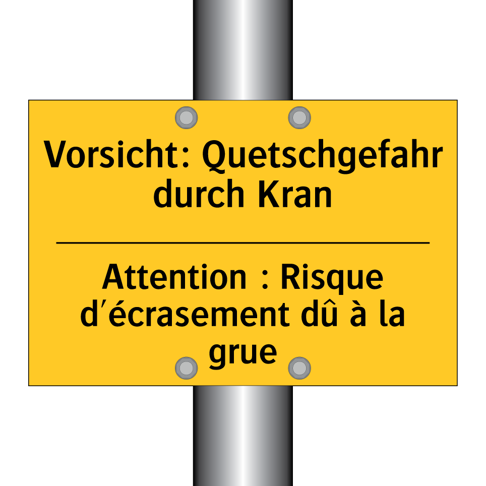 Vorsicht: Quetschgefahr durch  /.../ - Attention : Risque d'écrasement  /.../
