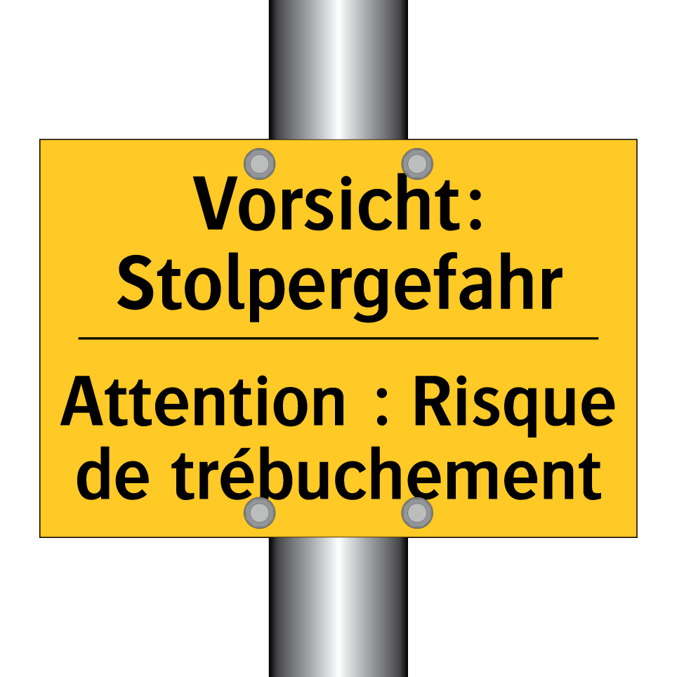 Vorsicht: Stolpergefahr - Attention : Risque de trébuchement /.../