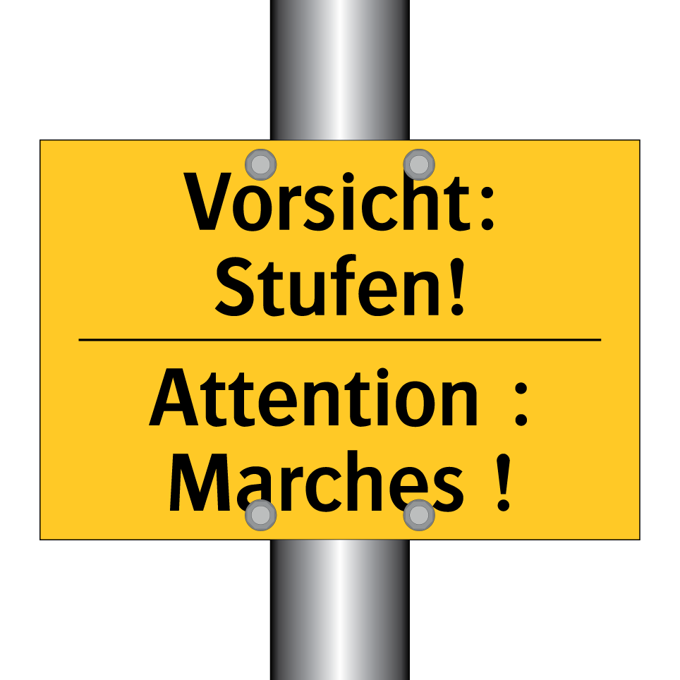 Vorsicht: Stufen! - Attention : Marches !
