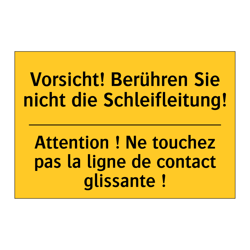 Vorsicht! Berühren Sie nicht die  /.../ - Attention ! Ne touchez pas la  /.../