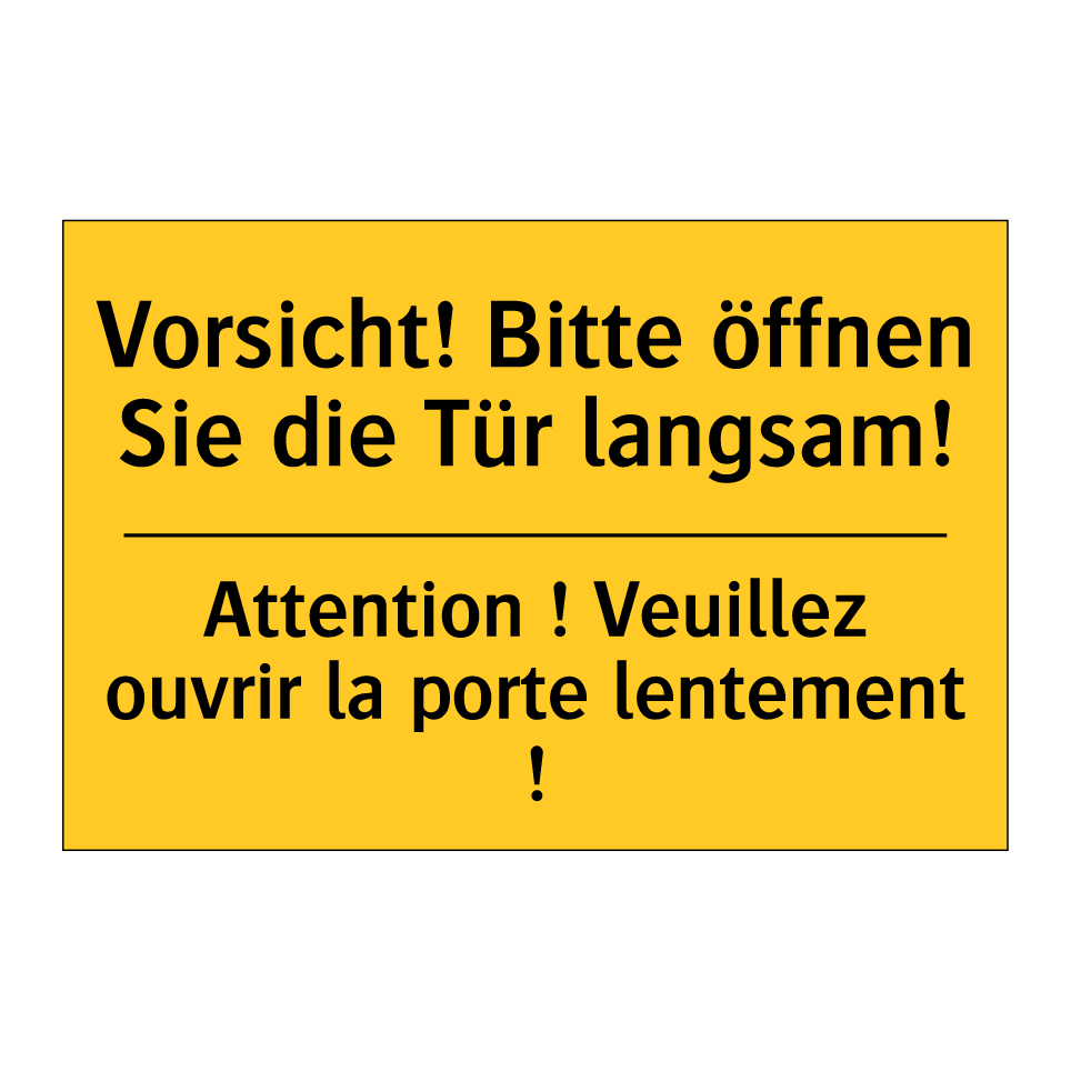 Vorsicht! Bitte öffnen Sie die  /.../ - Attention ! Veuillez ouvrir la  /.../