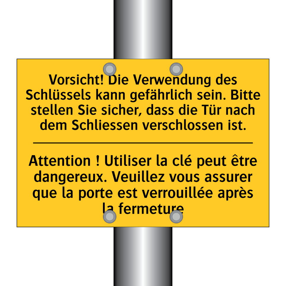 Vorsicht! Die Verwendung des Schlüssels  /.../ - Attention ! Utiliser la clé peut  /.../