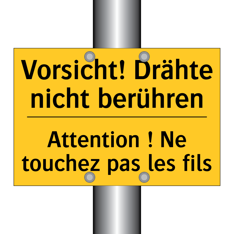 Vorsicht! Drähte nicht berühren /.../ - Attention ! Ne touchez pas les  /.../