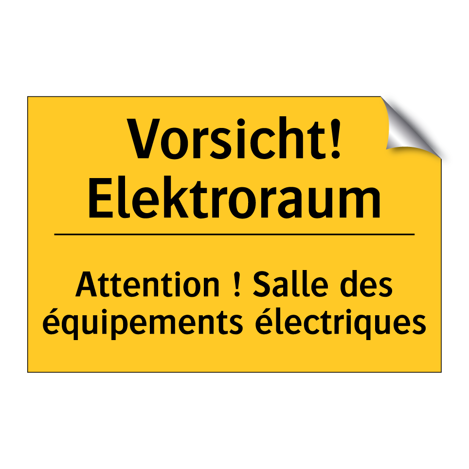 Vorsicht! Elektroraum - Attention ! Salle des équipements  /.../