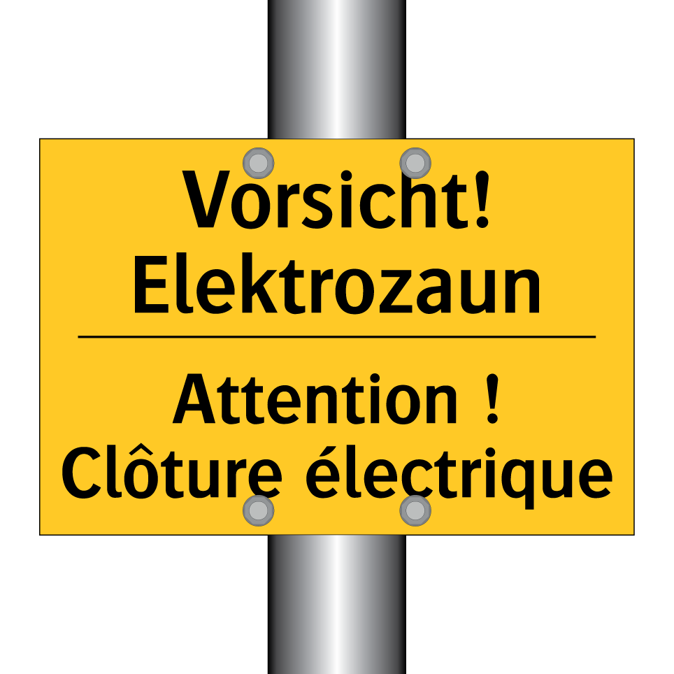 Vorsicht! Elektrozaun - Attention ! Clôture électrique