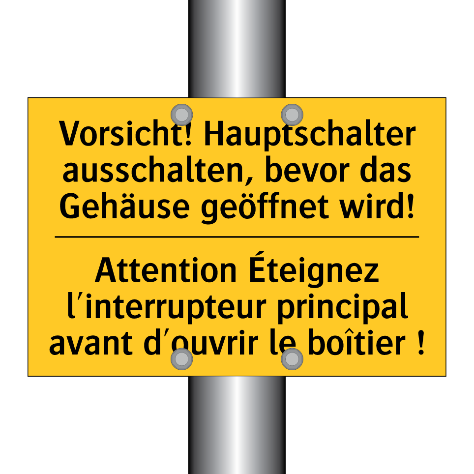 Vorsicht! Hauptschalter ausschalten,  /.../ - Attention Éteignez l'interrupteur  /.../