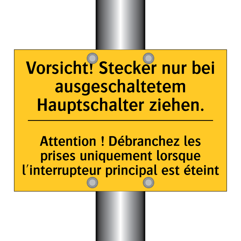 Vorsicht! Stecker nur bei ausgeschaltetem  /.../ - Attention ! Débranchez les prises  /.../