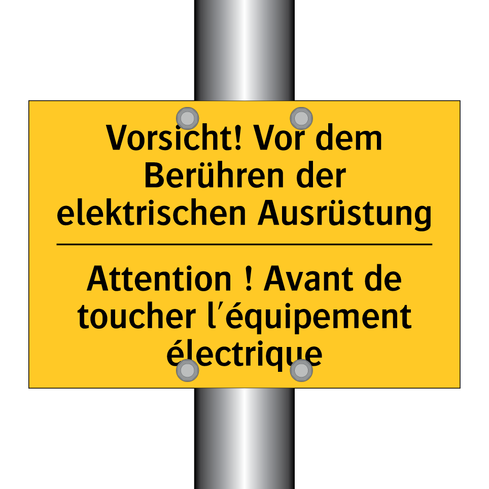 Vorsicht! Vor dem Berühren der  /.../ - Attention ! Avant de toucher l'équipement  /.../