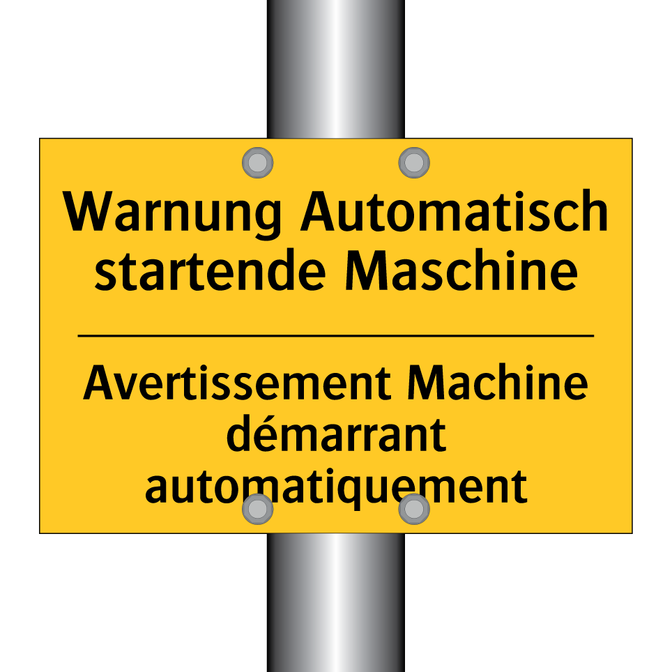 Warnung Automatisch startende  /.../ - Avertissement Machine démarrant  /.../
