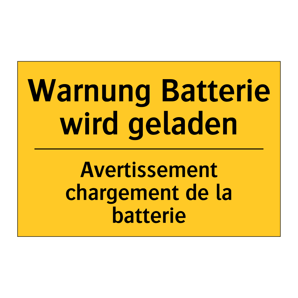 Warnung Batterie wird geladen - Avertissement chargement de la  /.../