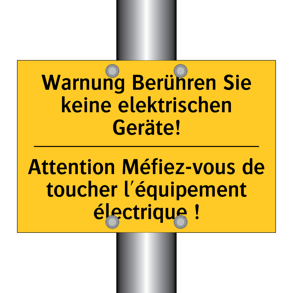 Warnung Berühren Sie keine elektrischen  /.../ - Attention Méfiez-vous de toucher  /.../