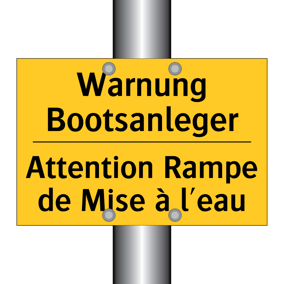 Warnung Bootsanleger - Attention Rampe de Mise à l'eau /.../