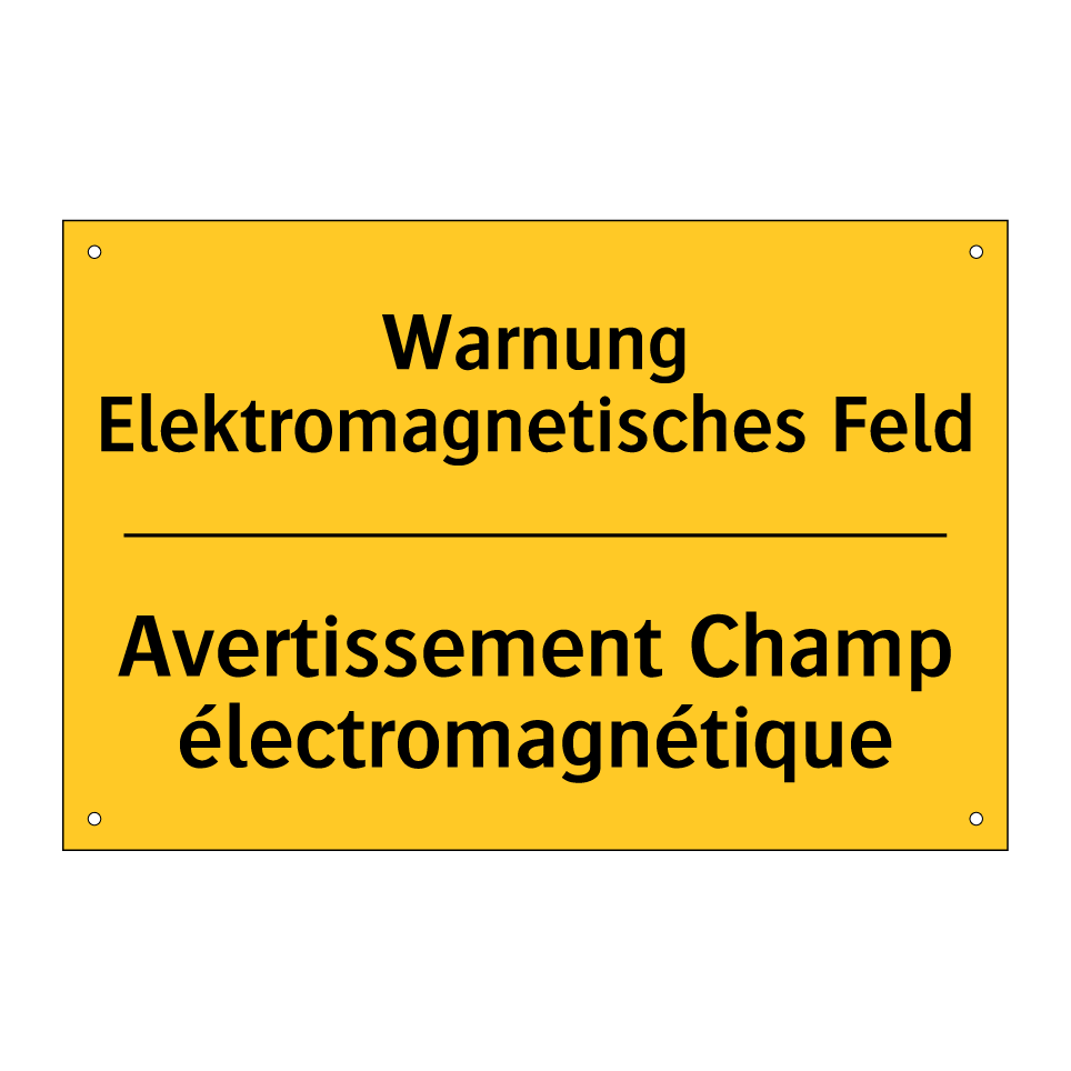 Warnung Elektromagnetisches Feld /.../ - Avertissement Champ électromagnétique /.../