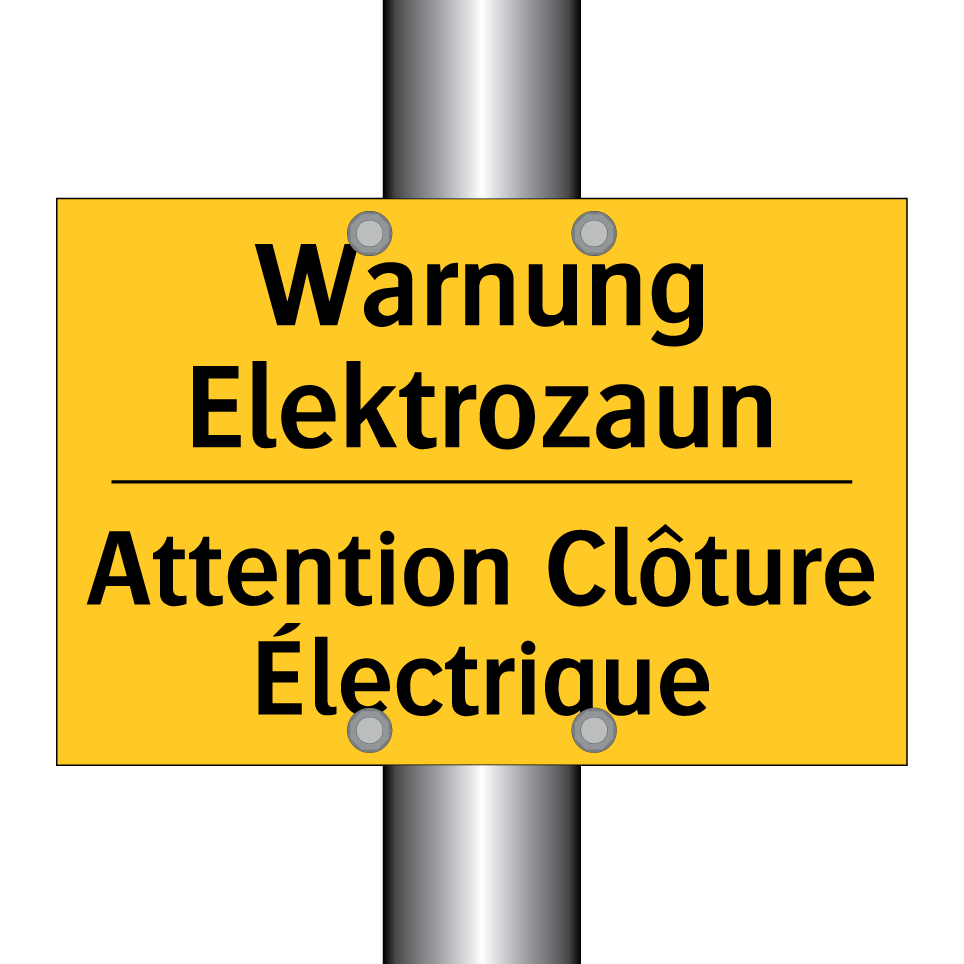 Warnung Elektrozaun - Attention Clôture Électrique