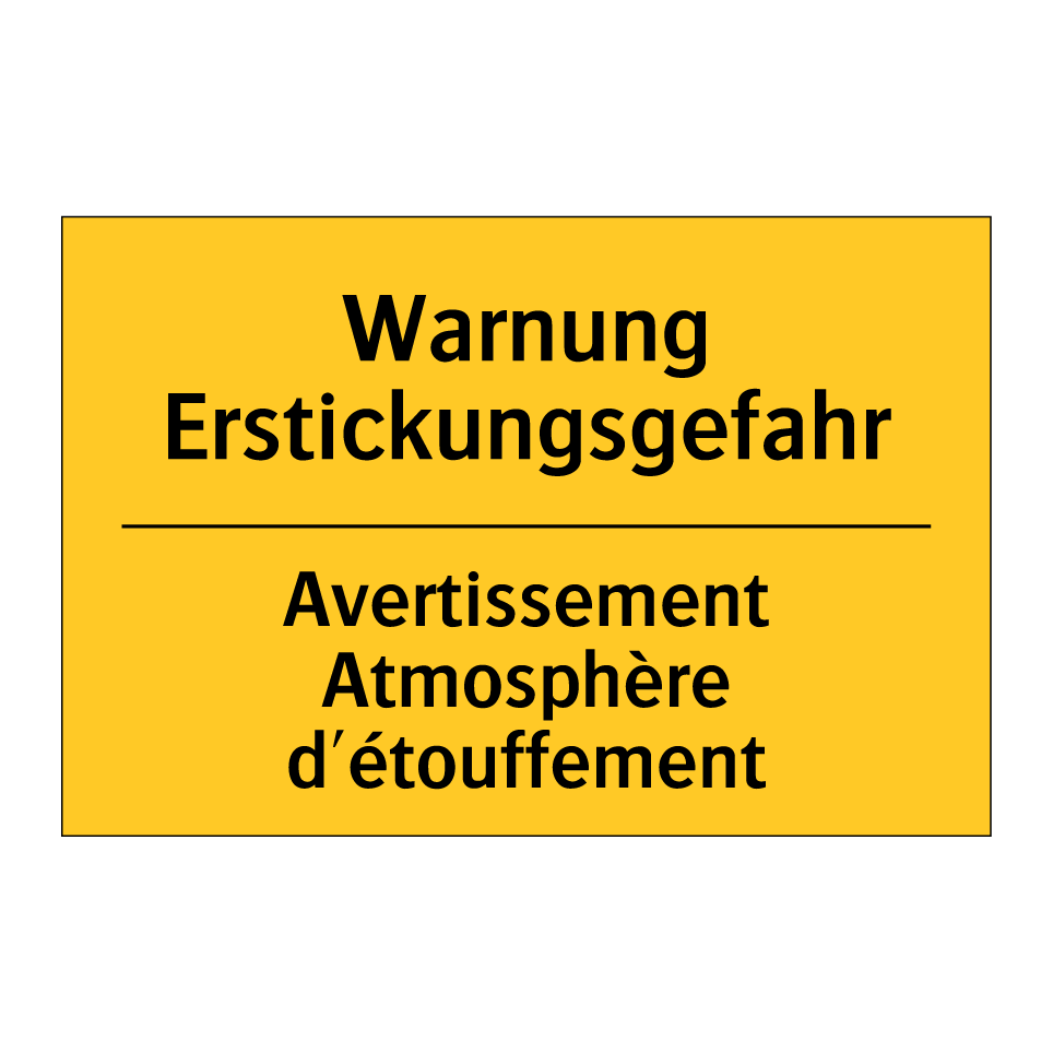 Warnung Erstickungsgefahr - Avertissement Atmosphère d'étouffement /.../
