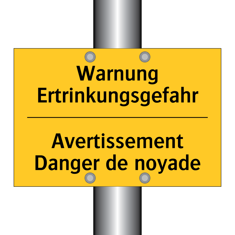 Warnung Ertrinkungsgefahr - Avertissement Danger de noyade