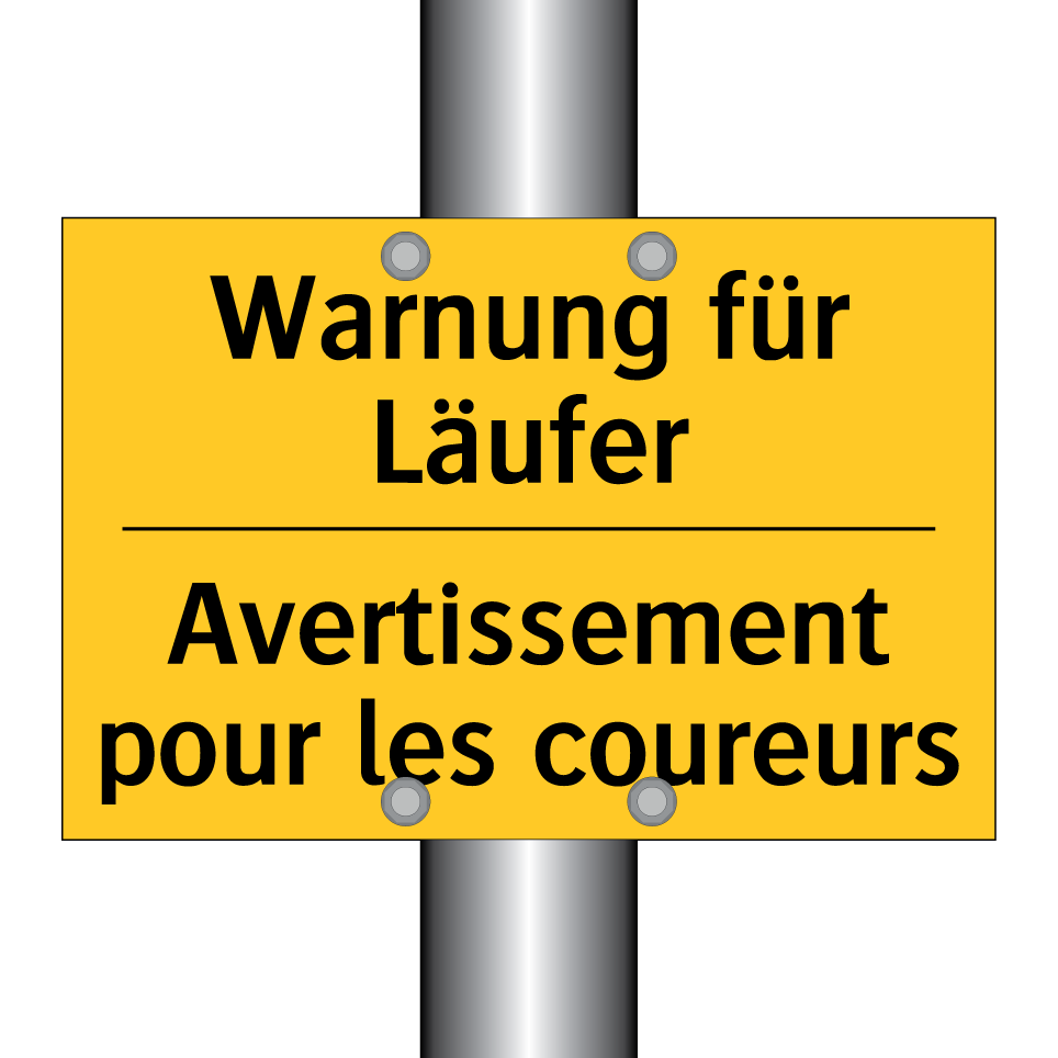 Warnung für Läufer - Avertissement pour les coureurs /.../