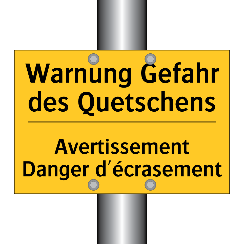 Warnung Gefahr des Quetschens - Avertissement Danger d'écrasement /.../