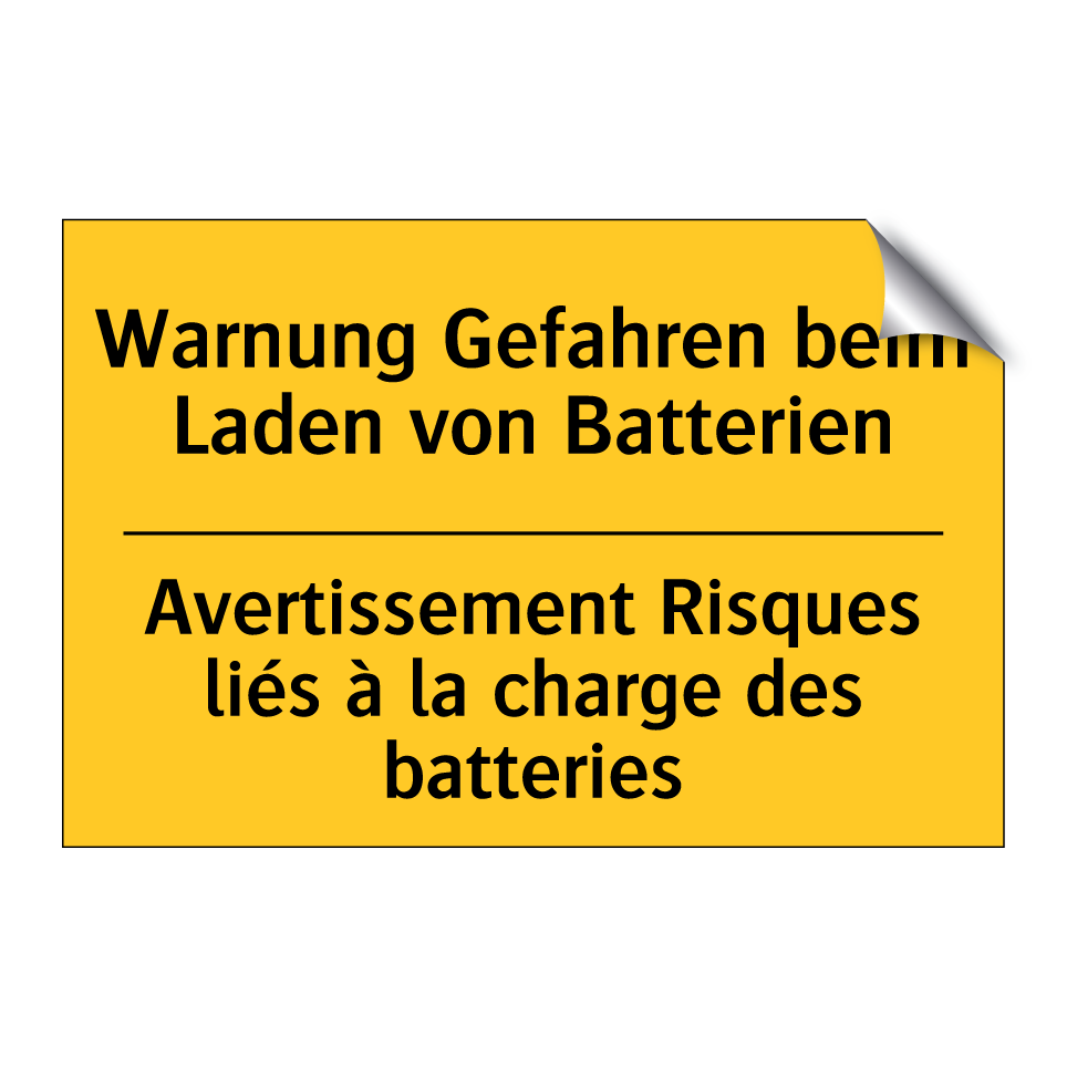 Warnung Gefahren beim Laden von  /.../ - Avertissement Risques liés à la  /.../
