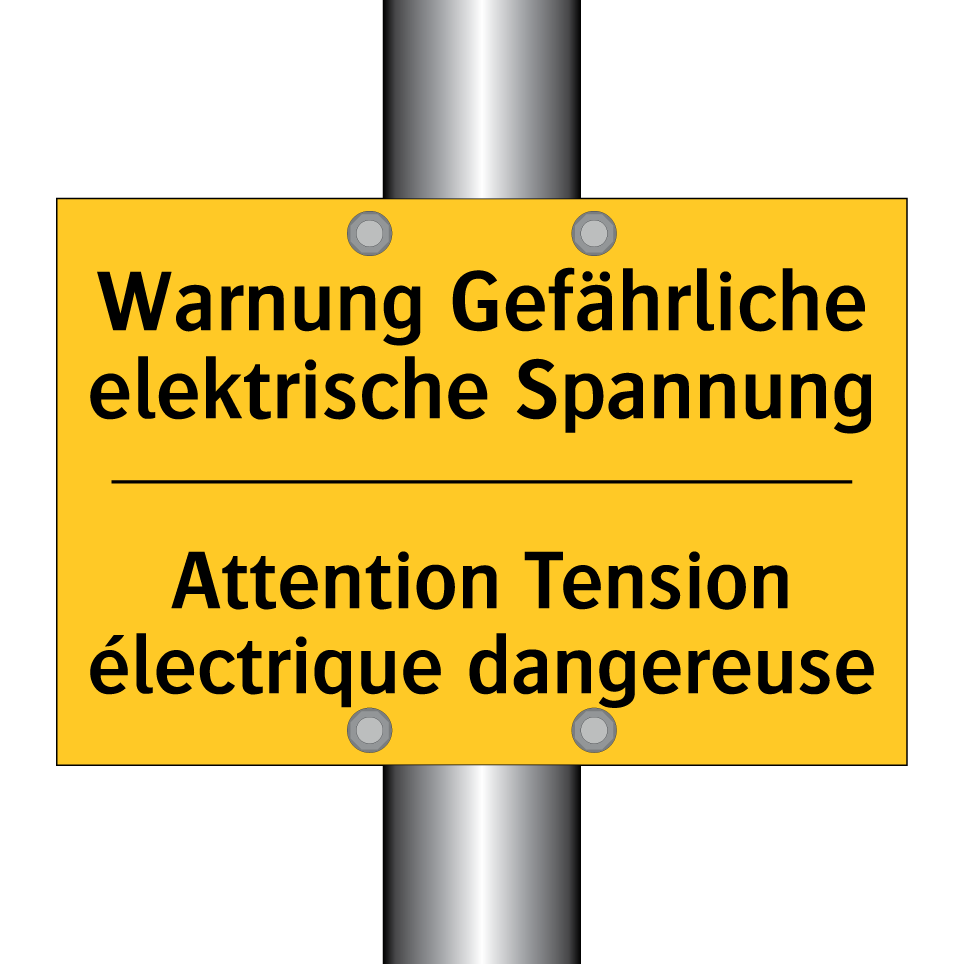 Warnung Gefährliche elektrische  /.../ - Attention Tension électrique dangereuse /.../