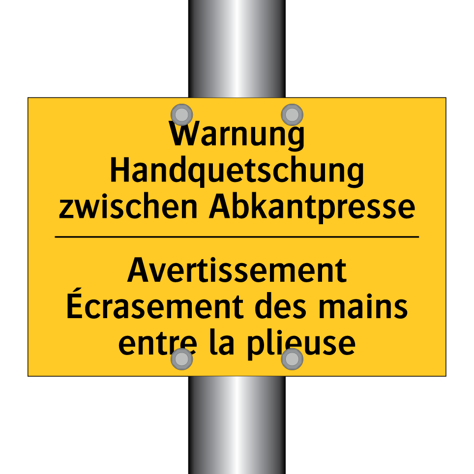 Warnung Handquetschung zwischen  /.../ - Avertissement Écrasement des mains  /.../