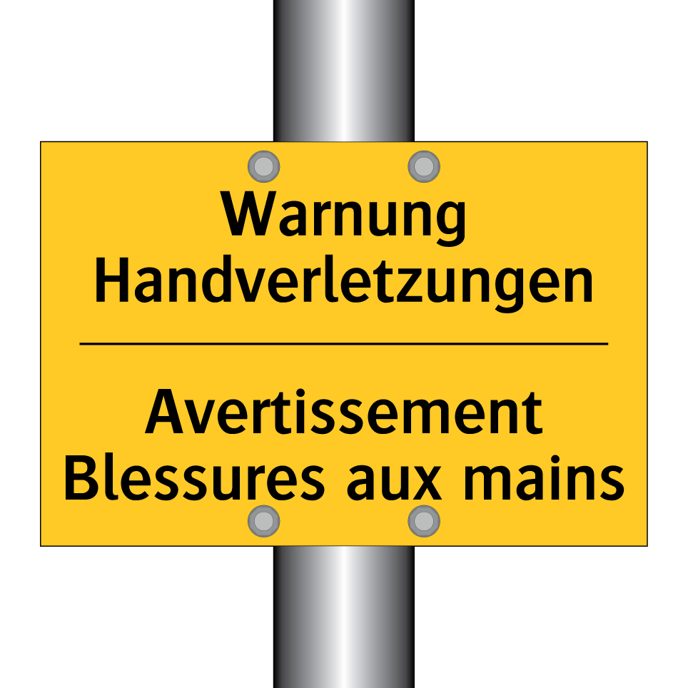 Warnung Handverletzungen - Avertissement Blessures aux mains /.../
