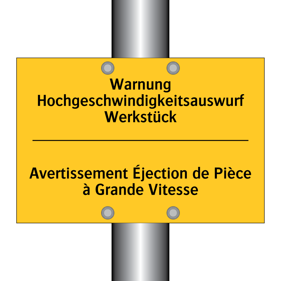 Warnung Hochgeschwindigkeitsauswurf  /.../ - Avertissement Éjection de Pièce  /.../