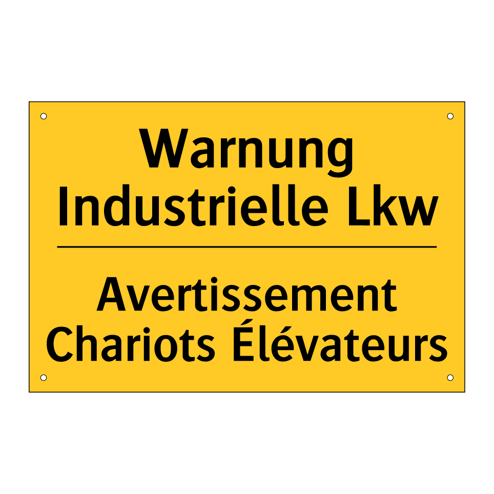 Warnung Industrielle Lkw - Avertissement Chariots Élévateurs /.../