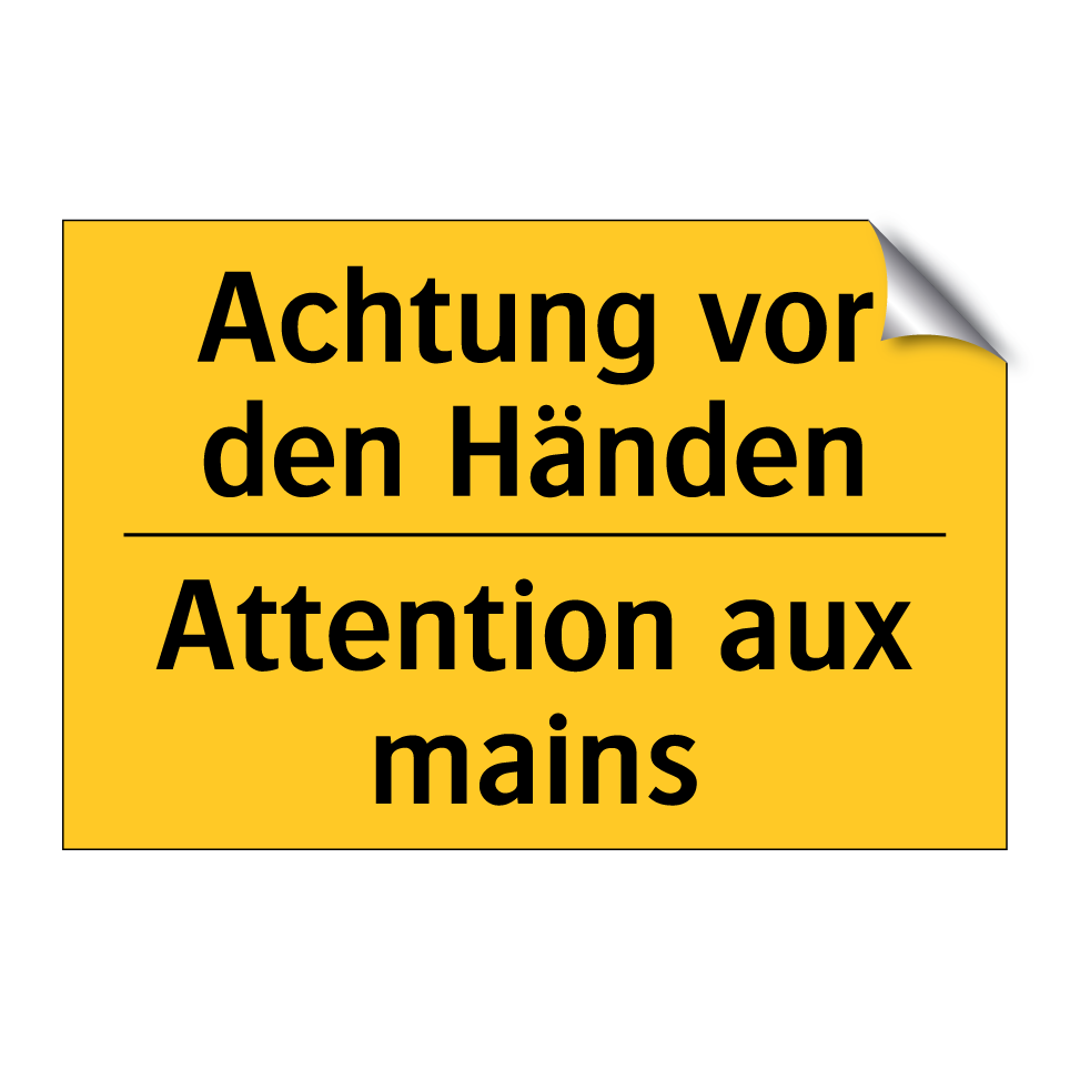 Achtung vor den Händen - Attention aux mains