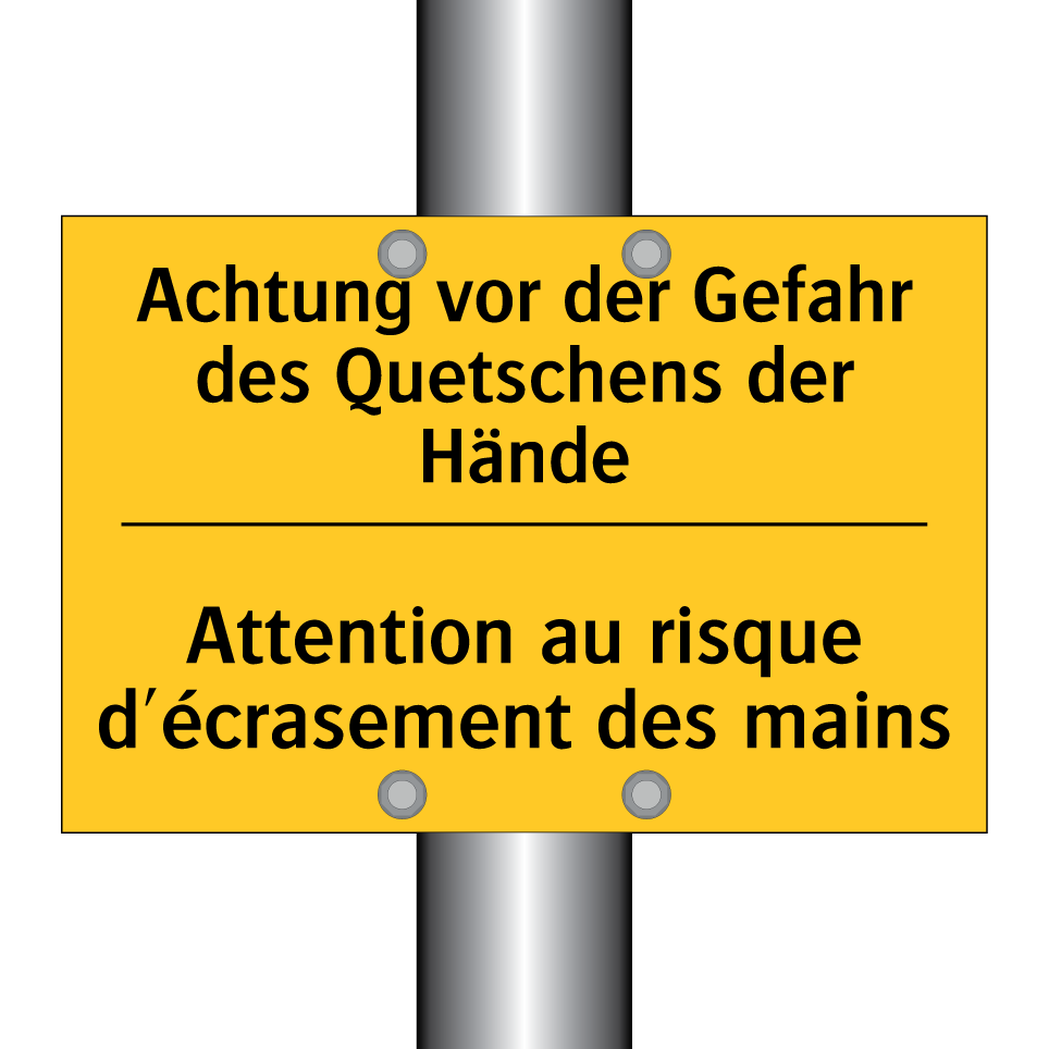 Achtung vor der Gefahr des Quetschens  /.../ - Attention au risque d'écrasement  /.../