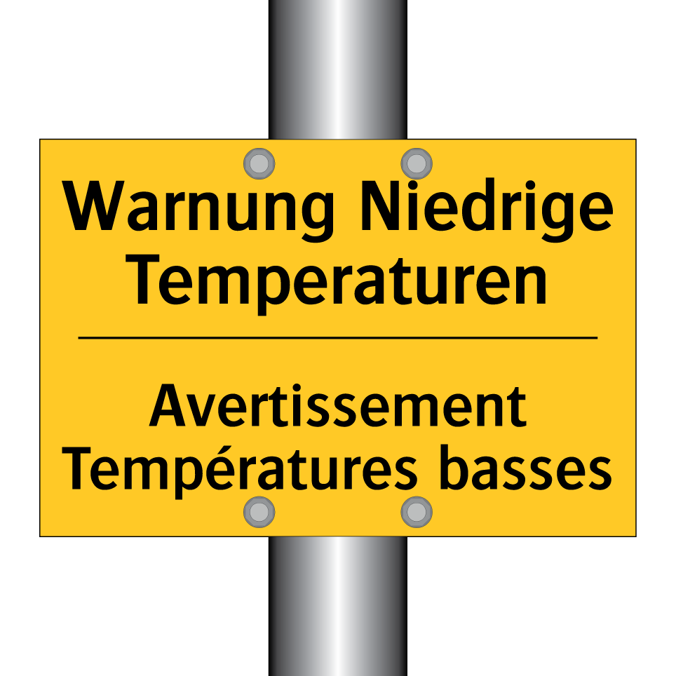 Warnung Niedrige Temperaturen - Avertissement Températures basses /.../