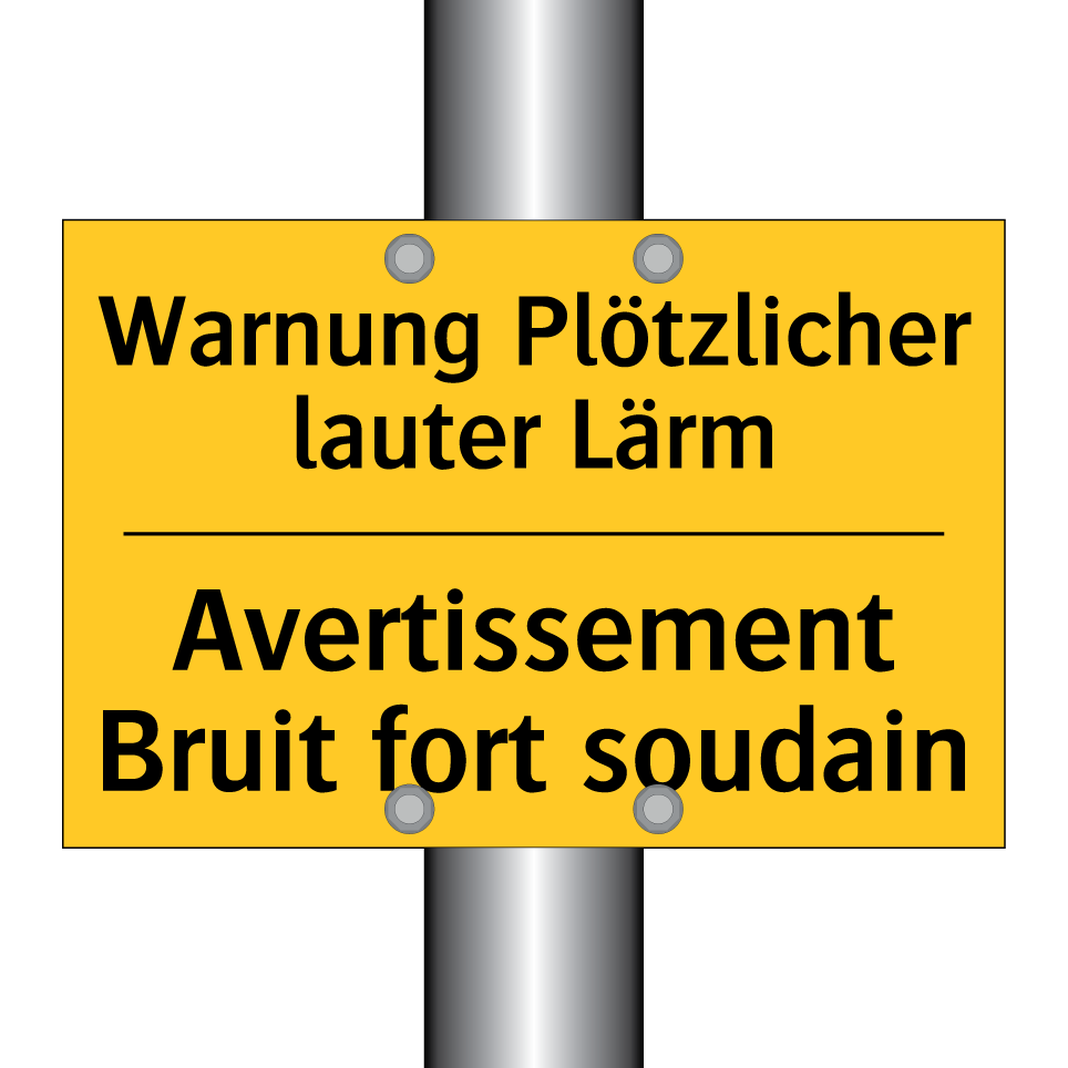 Warnung Plötzlicher lauter Lärm /.../ - Avertissement Bruit fort soudain /.../